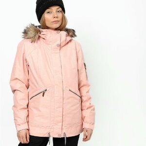 Roxy Meade Snow Jacket in Pink Coral Cloud XS (NWT)